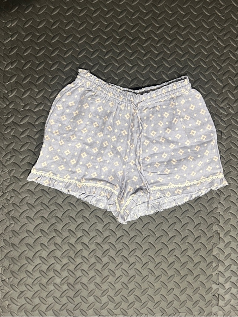 Rachel Zoe Sky Blue High-Waist Printed Lounge Shorts